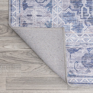 Alanya Ornate Medallion Washable Area Rug